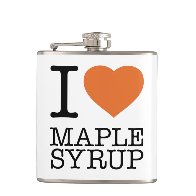 I LOVE MAPLE SYRUP FLASK (Front)
