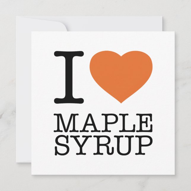I LOVE MAPLE SYRUP THANK YOU CARD (Front)