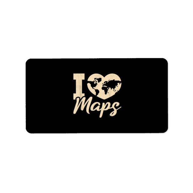I Love Maps, Geography Label (Front)