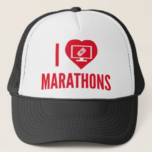 I Love Marathons Trucker Hat