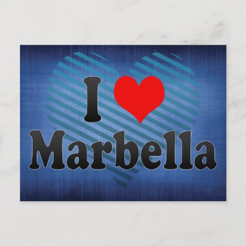 I Love Marbella Spain Postcard