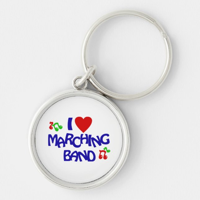 I Love Marching Band Keychain (Front)