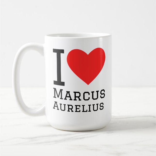 I love Marcus Aurelius  Coffee Mug (Left)