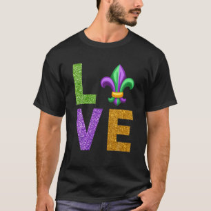 I Love Mardi Gras Carnival Fleur Cute De Lis Parad T-Shirt