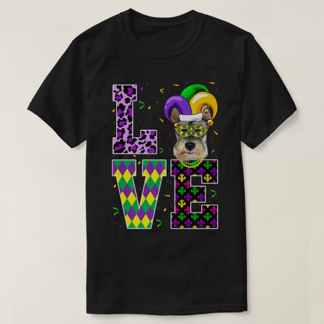 I Love Mardi Gras Festival Party Lover Funny Schna T-Shirt (Design Front)