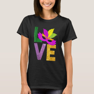 I Love Mardi Gras Fleur-de-Lis Parade Men Women Ki T-Shirt