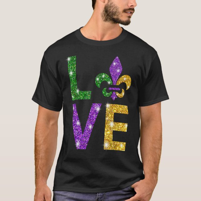 I Love Mardi Gras T Shirt Mardi Gras Shirt For Gir (Front)