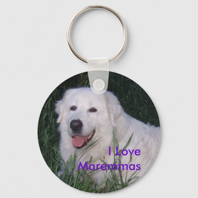 I Love Maremmas Keychain (Front)