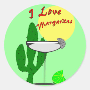 I love margaritas--Margarita Lovers T-Shirts Classic Round Sticker