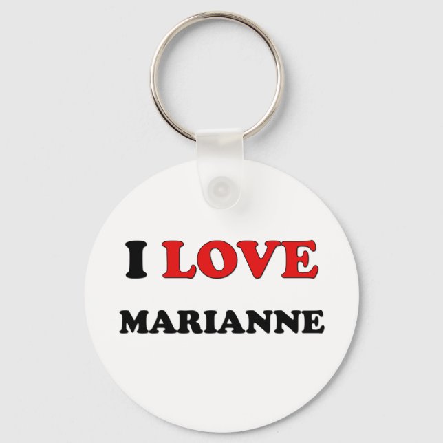 I Love Marianne Keychain (Front)