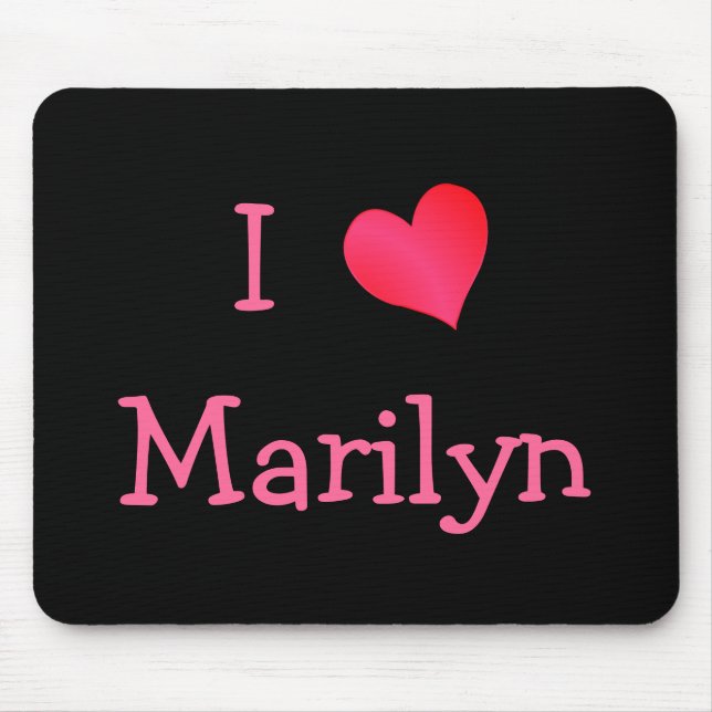 I Love Marilyn Mouse Pad (Front)