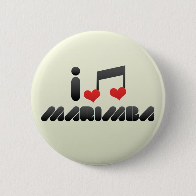 I Love Marimba Button (Front)
