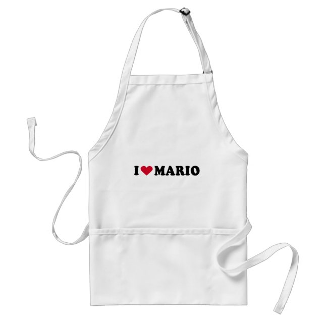 I LOVE MARIO ADULT APRON (Front)