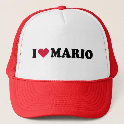 I LOVE MARIO TRUCKER HAT