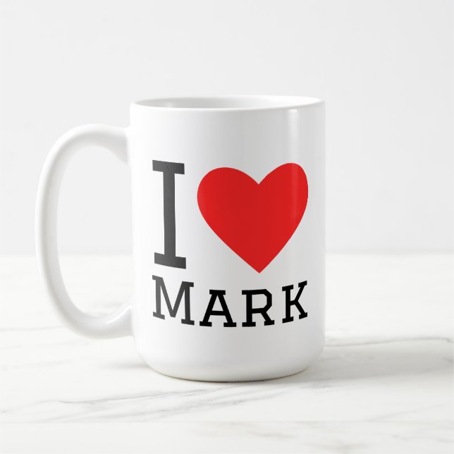 I love mark coffee mug (Left)
