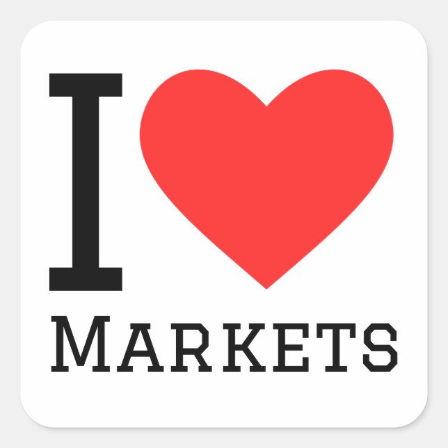 I love markets square sticker (Front)