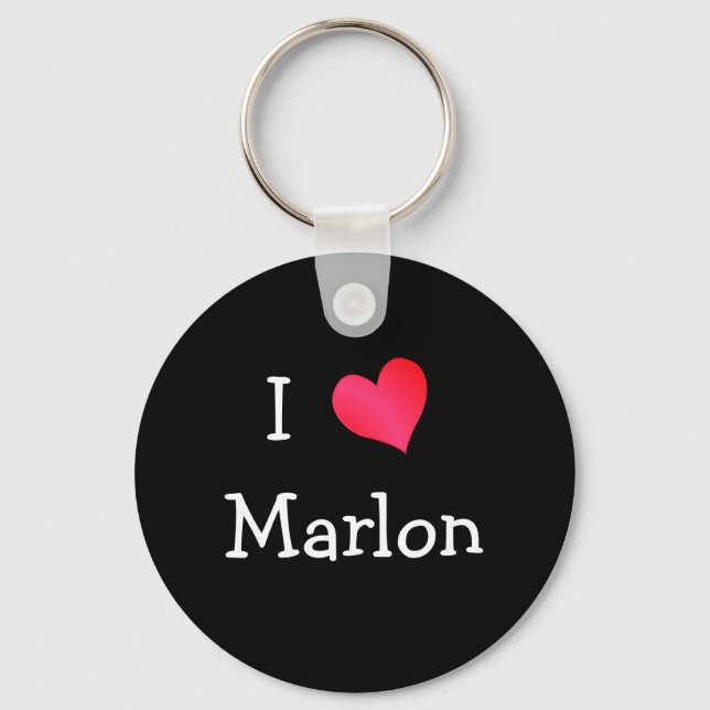 I Love Marlon Keychain (Front)