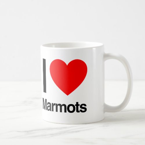 i love marmots coffee mug
