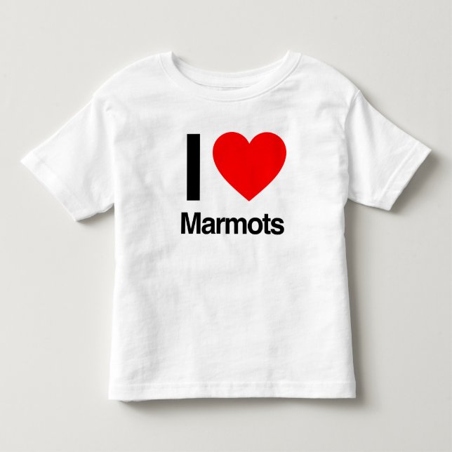 i love marmots toddler t-shirt (Front)