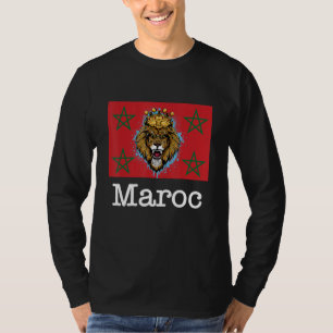 I Love Maroc Cool Morocco Lions Illustration Graph T-Shirt