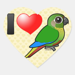 I Love Maroon-bellied Conures Heart Sticker