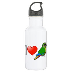 I Love Maroon-bellied Conures Water Bottle (24 oz)