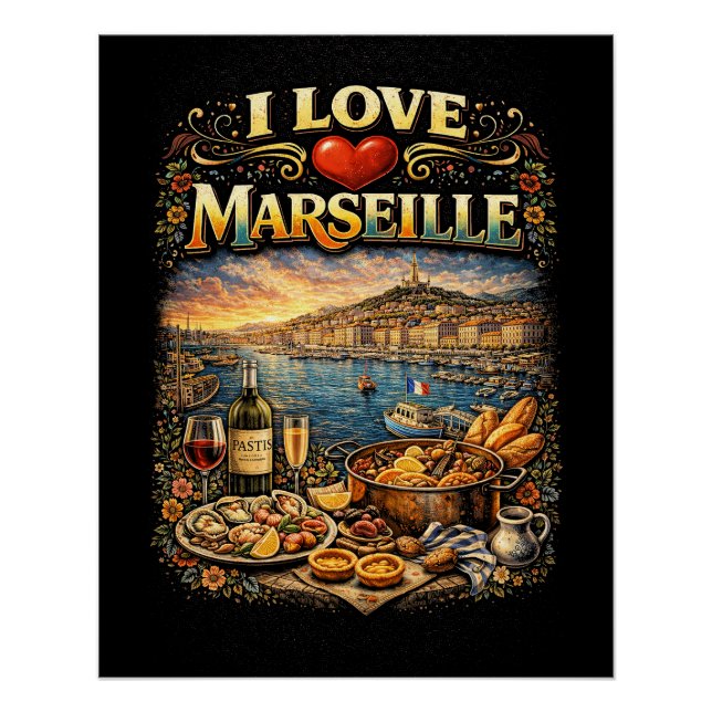 I love Marseille Poster (Front)