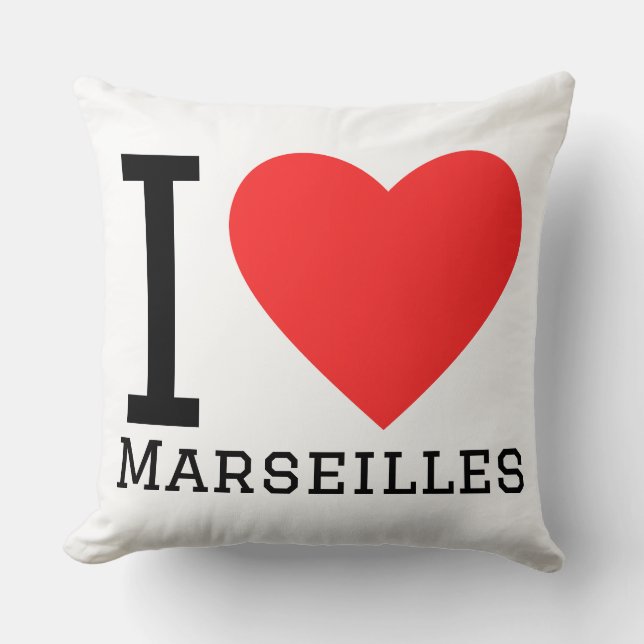 I love marseilles  throw pillow (Front)