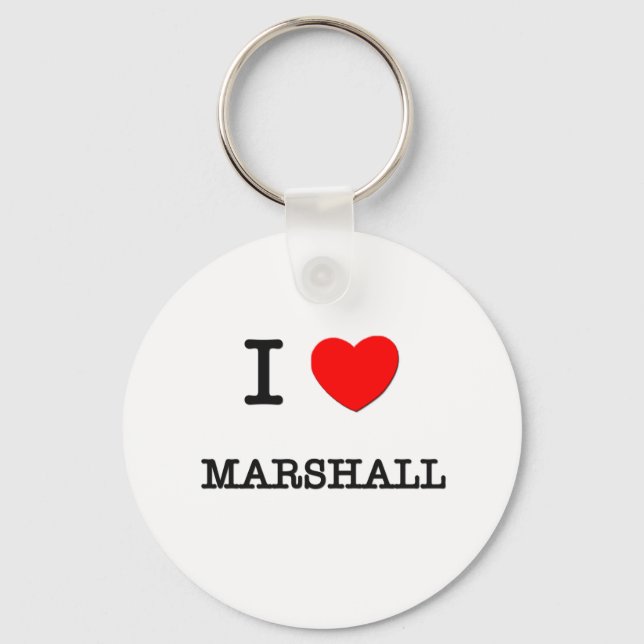 I Love Marshall Keychain (Front)