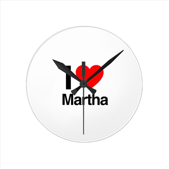 i love martha round clocks