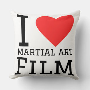 I love martial art film throw pillow