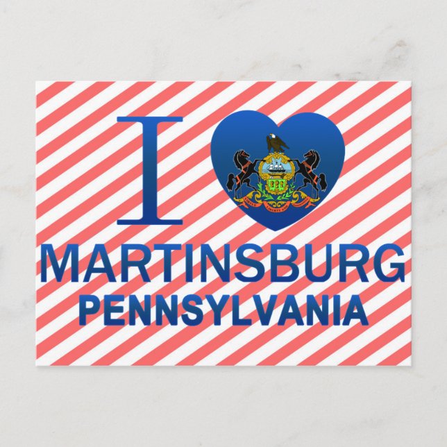 I Love Martinsburg, PA Postcard (Front)