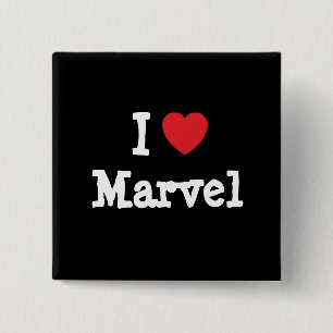 I love Marvel heart T-Shirt Button