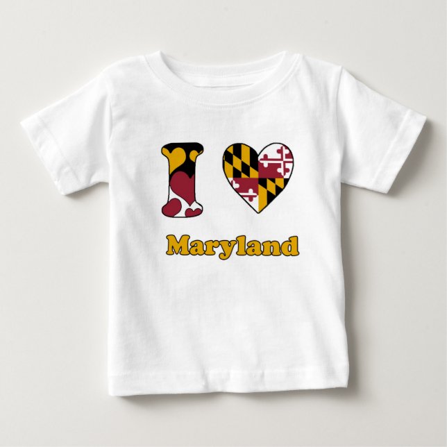 I love Maryland Baby T-Shirt (Front)