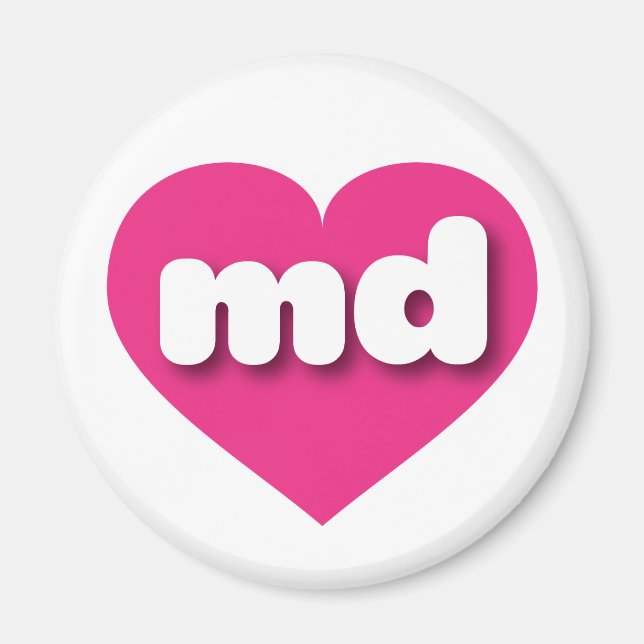I love Maryland - md hot pink heart Magnet (Front)