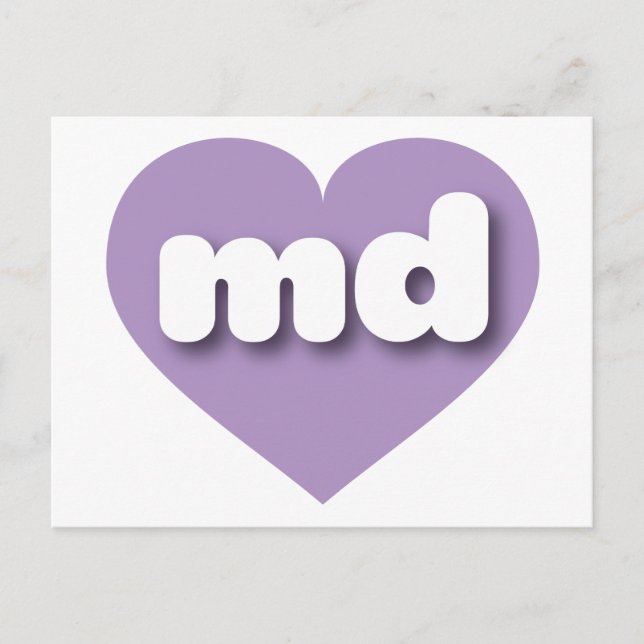 I love Maryland - md lavender heart Postcard (Front)