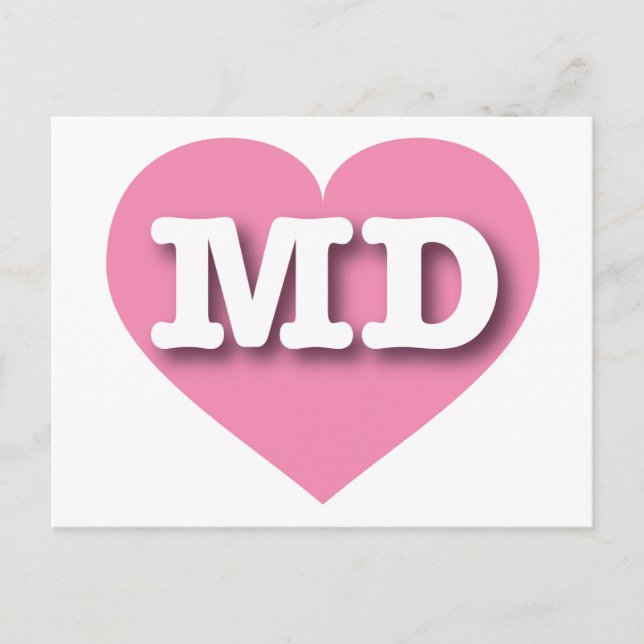 I love Maryland - MD pink heart Postcard (Front)