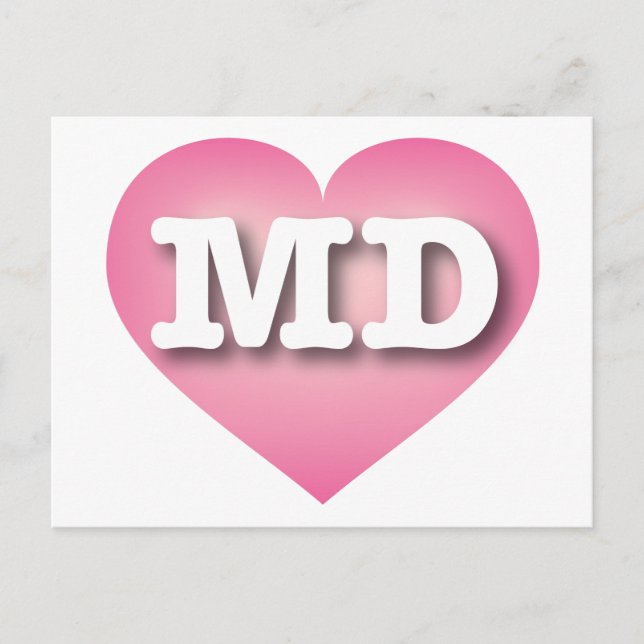 I love Maryland - MD pink heart  Postcard (Front)