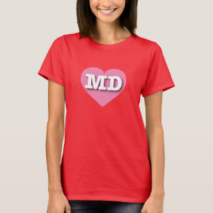 I love Maryland - MD pink heart T-Shirt
