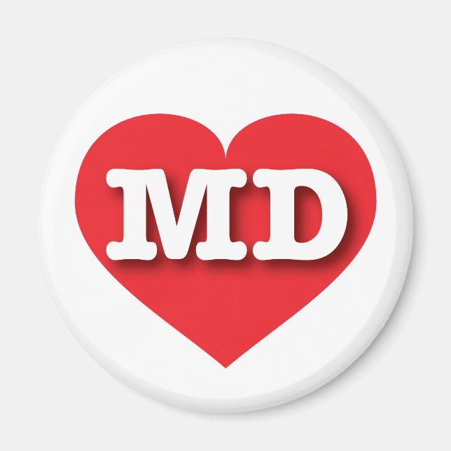 I love Maryland - MD red heart Magnet (Front)
