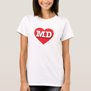 I love Maryland - MD red heart T-Shirt