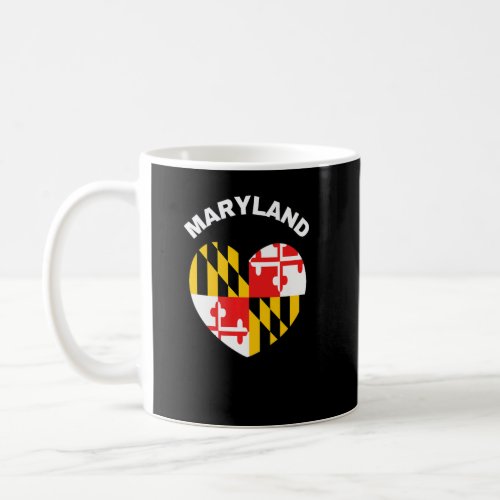 I Love Maryland MD State Flag Heart Baltimore Hon  Coffee Mug