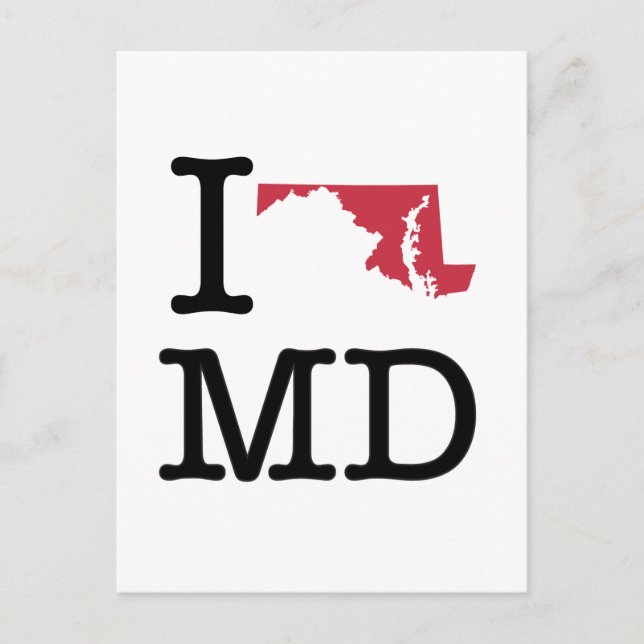 I Love Maryland Postcard (Front)