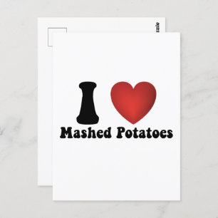 I Love Mashed Potatoes Thanksgiving Dinner Gift Postcard