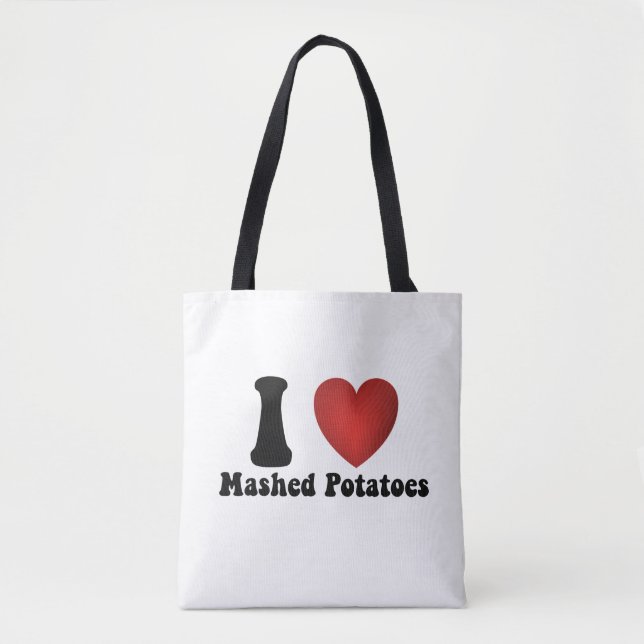 I Love Mashed Potatoes Thanksgiving Dinner Gift Tote Bag (Front)