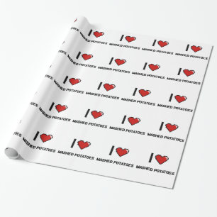I Love Mashed Potatoes Wrapping Paper