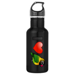 I Love Masked Lovebirds Water Bottle (24 oz)