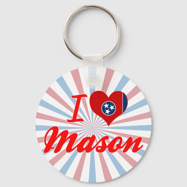 I Love Mason, Tennessee Keychain (Front)
