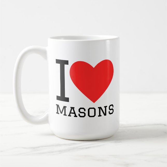 I love masons  coffee mug (Left)