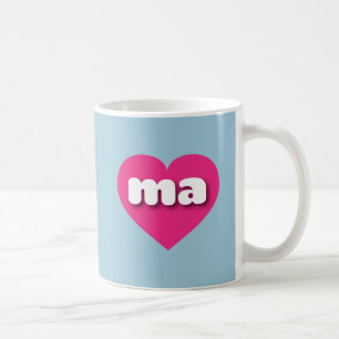 I love Massachusetts - ma hot pink heart Coffee Mug